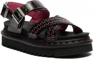 Dr. Martens женские сандалии Voss II, Black Distressed Patent