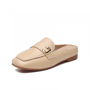 DUSTO Антибактериальные бесшумные противоскользящие тапочки с закрытым носком для женщин Skin, цвет Skin