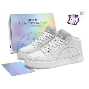 Высокие кеды для скейтбординга Unisex Doraemon, винтажный белый 0260
