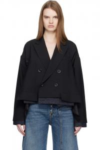 Sacai Черный костюм и джинсовый пиджак