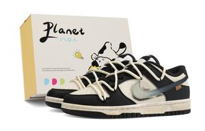 Nike Dunk Противоскользящие и износостойкие легкие низкие кроссовки унисекс черный бежевый белый