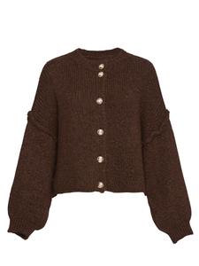 Вязаный кардиган Lilavie  Paulaa, темно-коричневый