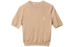 SS23 Crop Top Women's Snow MIU MIU, snow