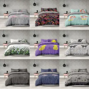 Постельное белье из микрофибры фиолетового цвета АНАНАС Размеры постельного белья: 2 предмета 80 x 80 см | 200 x 220 см TEXTILOMANIE