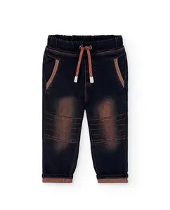 Эластичные джинсы для младенцев с регулируемым поясом Boboli, темно-синий