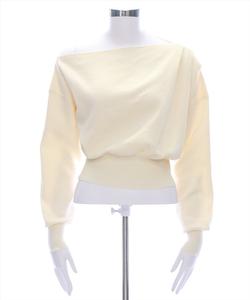 Трикотажный топ с вышивкой в одну точку, на одно плечо, двухсторонняя вязка [Универсальная вязка]