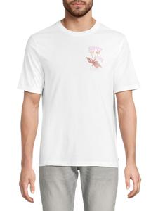 Футболка из органического хлопка с цветочным принтом Scotch & Soda, белый