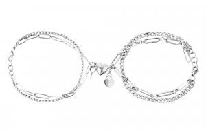 Титановый стальной браслет унисекс PJ's Vigor, серебро