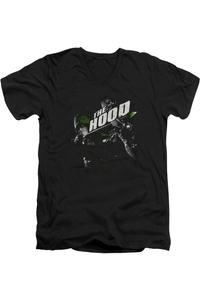 Футболка Arrow Take Aim с коротким рукавом и V-образным вырезом для взрослых из хлопка премиум-класса Gildan, черный