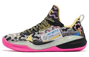 Баскетбольные кроссовки Sharp Edge 6.0PRO LOW мужские с низким верхом, черные/розовые Qiaodan