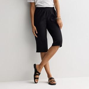 Удобные брюки-скимеры Petite Croft & Barrow, Mineral Black