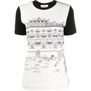 Футболка женская разноцветная Lanvin, мультиколор