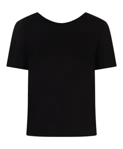 Хлопковая футболка с открытой спиной Nina Ricci, черный