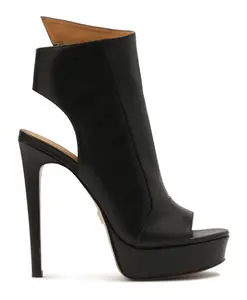 Ботильоны с открытым носком на платформе Kazar, черный