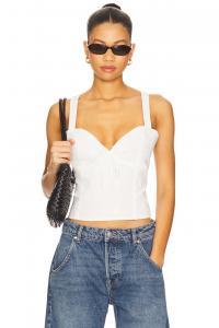 Топ Chloe с шнуровкой на спине More To Come, white