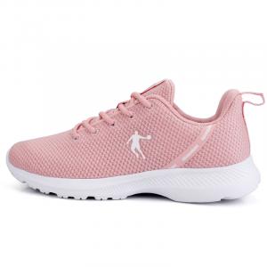 QIAODAN Кроссовки для бега с низким верхом, устойчивые к истиранию, женские, розовые, белые