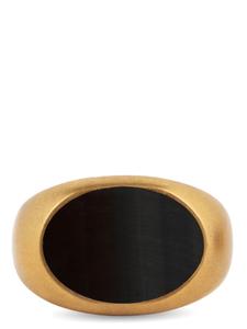 Перстень-печатка с камнем DRIES VAN NOTEN, золотой