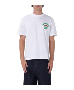 Футболка с удобными короткими рукавами и графическим принтом. Carhartt Wip, белый