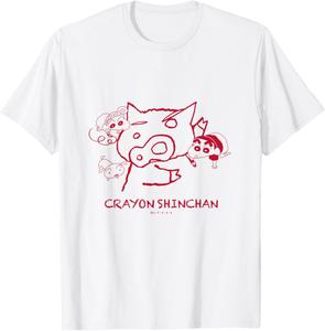Футболка с граффити «Крейон Шин-чан Буризаэмон», белая Crayon Shinchan