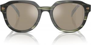 Michael Kors мужские солнцезащитные очки Mk2216u Eger Universal Fit Round, Olive Horn/Olive Green Mirrored