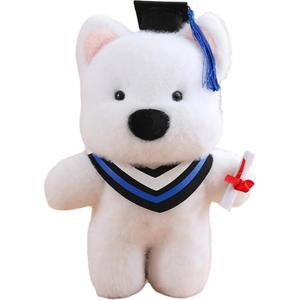 Выпускной сезон в стиле преппи плюшевая кукла West Highland высотой 28 см YUEZHILIAN, синий