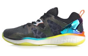 LiNing нескользящие, износостойкие, амортизирующие низкие бадминтонные кроссовки унисекс классический черный