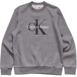 Calvin Klein Мужская толстовка серого цвета с круглым вырезом, средней толщины
