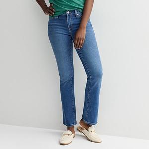 Женские джинсы mid-rise bootcut Sonoma Goods For Life, Deep Blue Wash