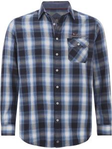 Удобная рубашка на пуговицах Jan Vanderstorm Kaitar, цвет Navy/Light blue/Dark blue
