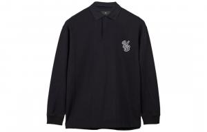 Рубашка Y 3 Logo Patch Long Sleeved Polo Shirt Y-3, черный