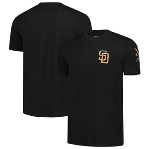 Футболка мужская black San Diego Padres bronze logo with cross bats established New Era