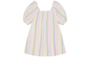 Женское платье с коротким рукавом разноцветное GANNI, мультиколор