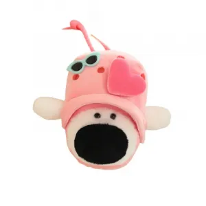 Милые плюшевые игрушки в виде солеедящей рыбки и собаки с большим носом в виде сабо, высота 13см/24см Howard, желтый