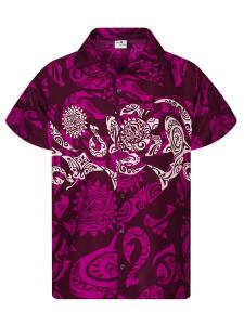 Рубашка King Kameha Maori Chest, фиолетовый