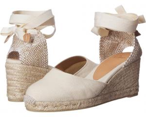 Эспадрильи CASTANER Carina 60mm Wedge, слоновая кость