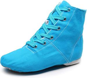 Танцевальные туфли DKZSYIM на шнуровке из парусины, плоские джазовые туфли для тренировок, подходят для женщин, модель GB-JS, синий