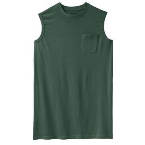 Мужская легкая футболка с карманами большой и высокой длины Kingsize, без усадки, удлиненная KingSize, цвет Hunter