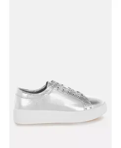 Цинцинати Металлик Крупные Кроссовки из Экокожи Rag & Co, серебряный
