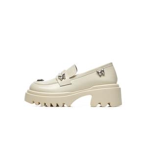 ST&SAT Лоферы женские, черные, экрю