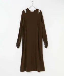 Платье с вырезом на плечах Kbf, цвет Brown