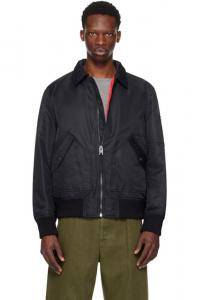 Черная куртка-бомбер из переработанного нейлона Hugo