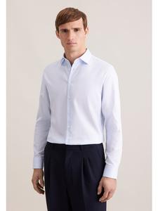 Seidensticker Деловая рубашка приталенного кроя, средний синий цвет