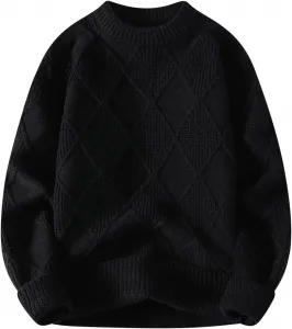 Свитер мужской оверсайз с узором diamond stitch