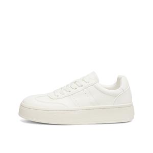 BOERDIQI Легкие низкие скейтерские кроссовки для женщин с эффектом увеличения роста, белые, с овчинной стелькой, цвет White Sheepskin Insole