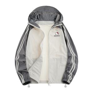 Sanrio Хелло Китти Быстросохнущая Охлаждающая Одежда с Защитой от Солнца Унисекс, Moon Silver Gray A