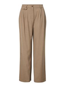 PIECES Брюки с защипами Regular Pleat-Front 'PCBUBBLES' светло-коричневого цвета