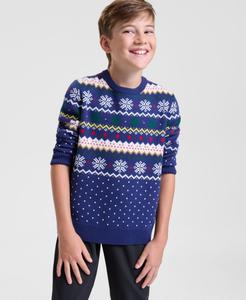 Детский свитер с узором Fair Isle, эксклюзивно от Macy's Holiday Lane, Medeval Blue Combo