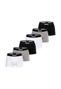 Боксеры 6 пар в упаковке - трусы-боксеры с одним хлопковым эластичным логотипом Boss, мультиколор