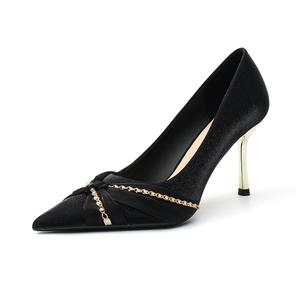 Туфли на тонком каблуке, высокие, женские, 8 см WESTLINK, Black