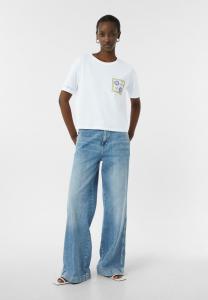 Футболка с принтом IM MIT BRUSTTASCHE comma casual identity, белый